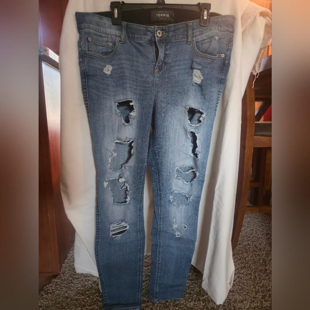 Torrid Women's Distressed Blue Jeans